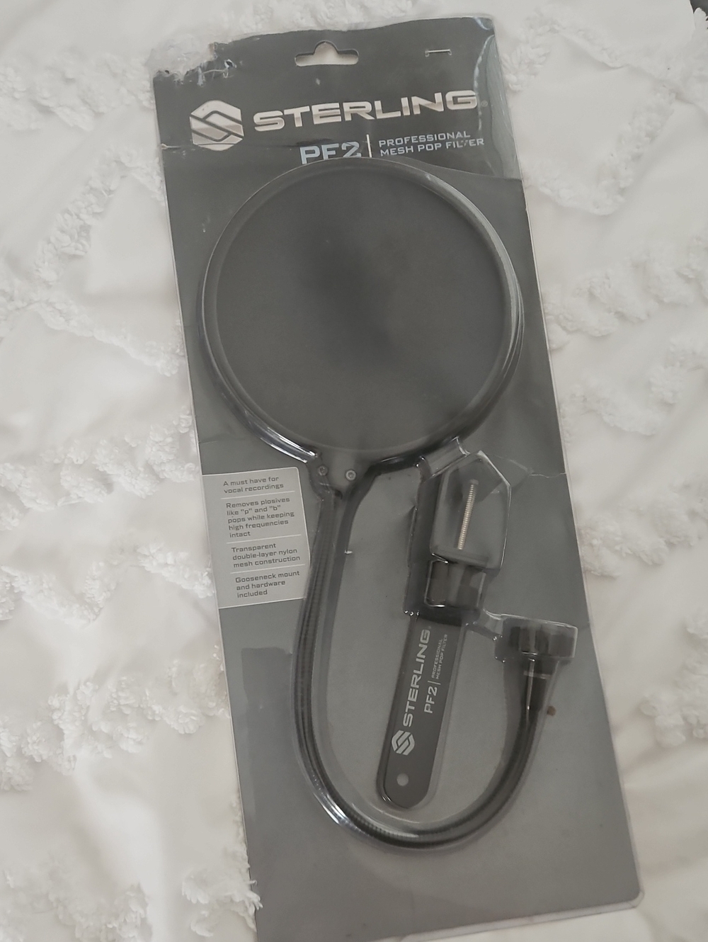 Sterling PF2 Black Mesh Pop Filter for Microphones